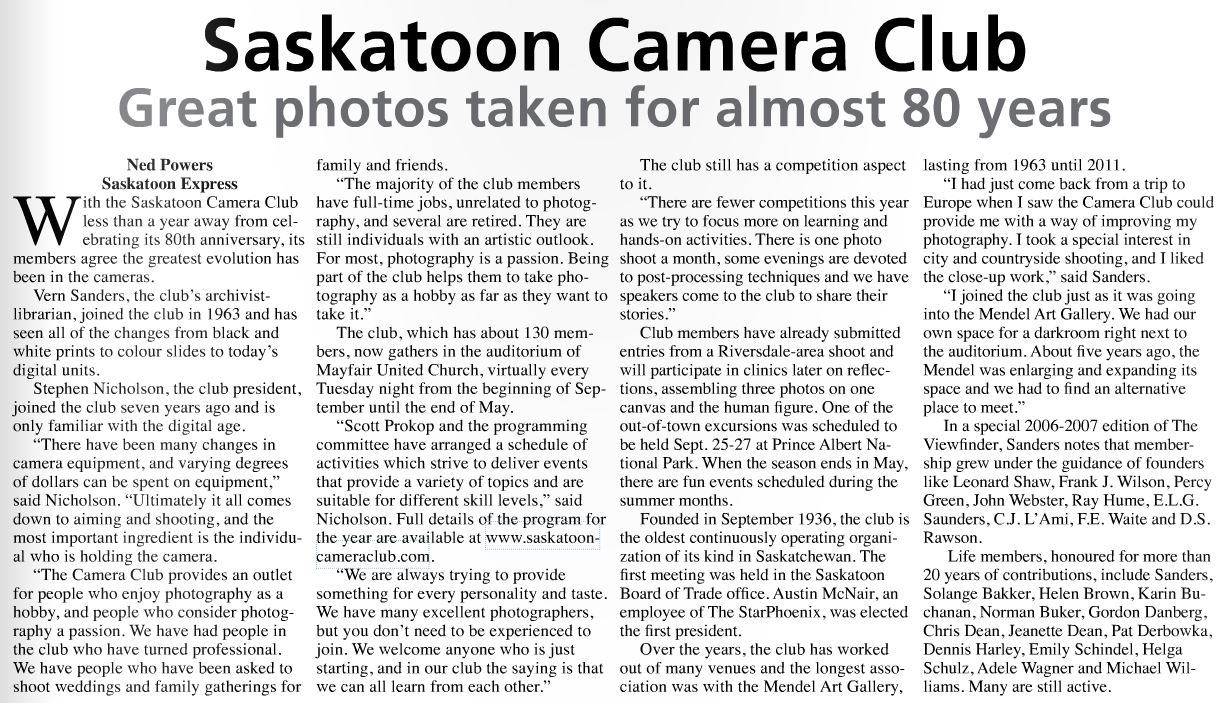 Saskatoon Express Article